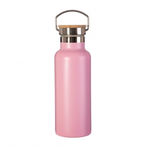 Bouteille inox et bambou rose