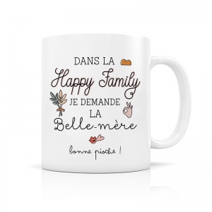 Mug en porcelaine "Happy Family la Belle-mère"