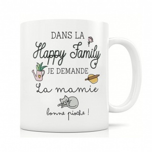 Mug en porcelaine "Happy Family la mamie"