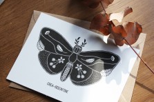 Carte postale "papillon fleuri"
