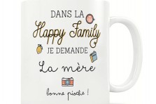 Mug en porcelaine "Happy family la mère"