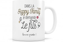 Mug en porcelaine "Happy Family le fils"