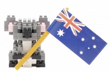 Nanoblock Koala avec drapeau australien