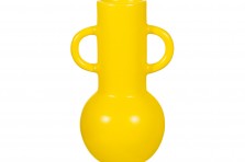 Grand vase amphore jaune soleil