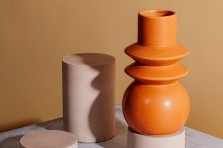 Vase Totem Angles couleur Terracotta