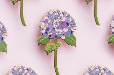 Pin's fleur - Hortensia