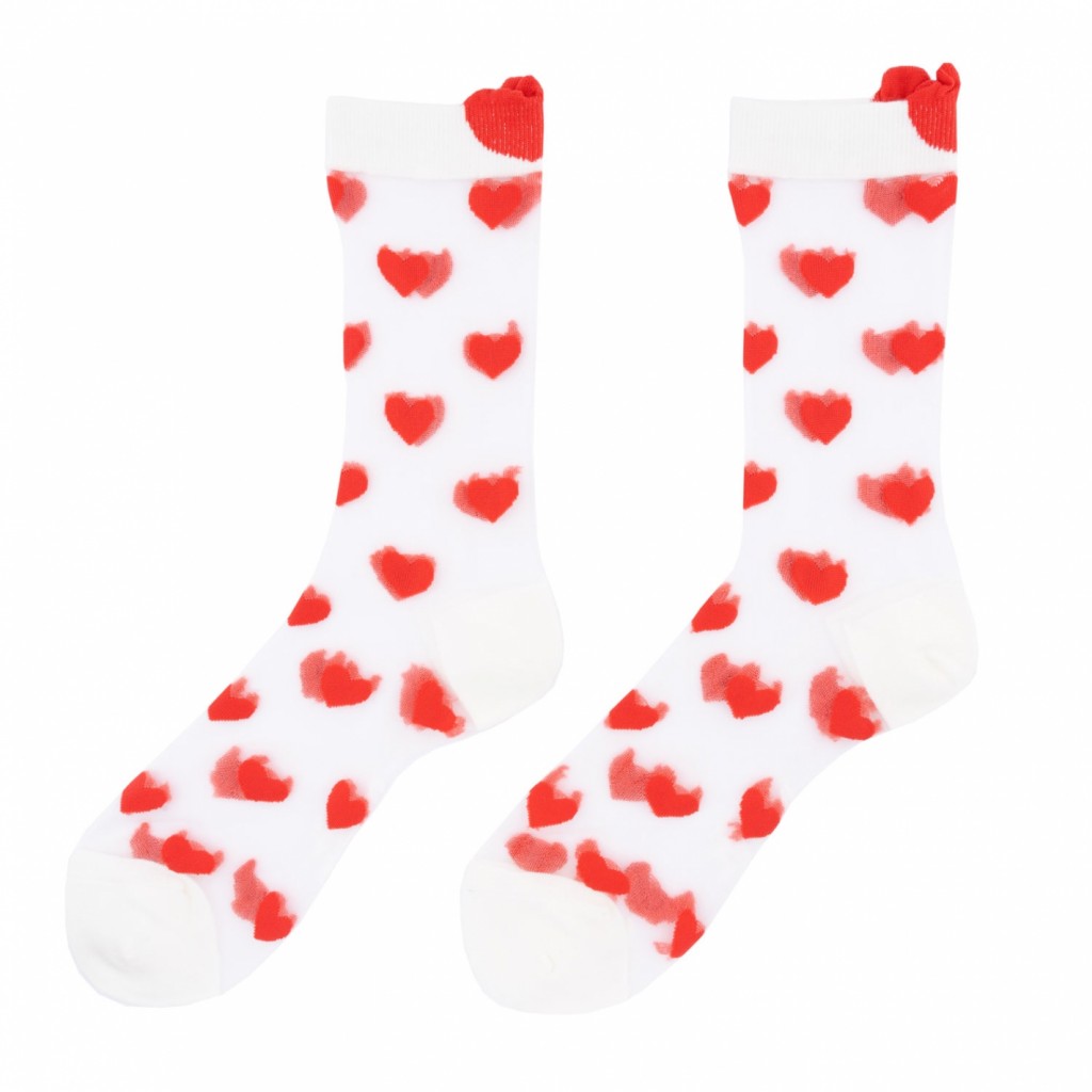 Chaussettes Blanches Coeur Talon Tite Chaussettes