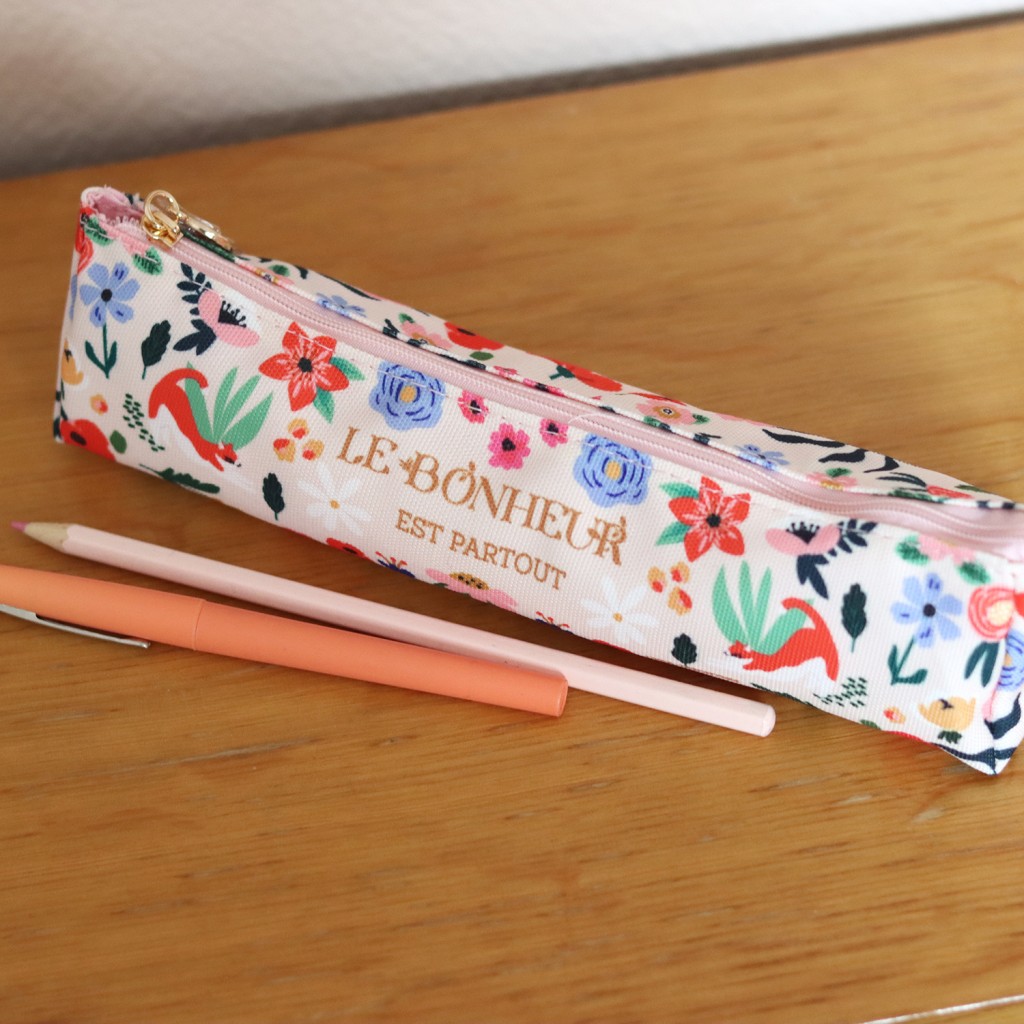 Trousse à Crayons 2 Compartiments - Motif Pailleté - Grande Capacité (20cm) - École, Bureau, Voyage