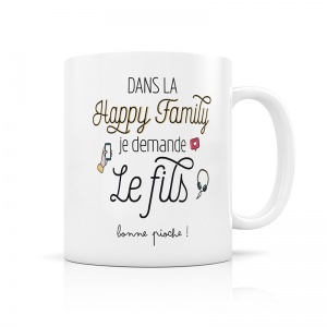 Mug en porcelaine "Happy Family le fils"