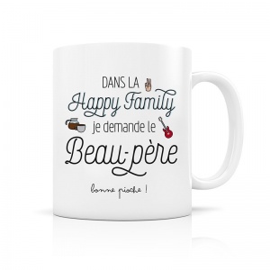 Mug en porcelaine "Happy Family le Beau-père"