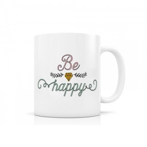 Mug "Be happy" Créabisontine