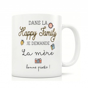 Mug en porcelaine "Happy family la mère"