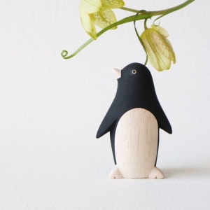 Figurine bois Pingouin