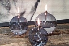 Lampe à  huile sphère lisse Smoke S