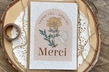 Carte à planter "Merci - Thank you - Gracias"
