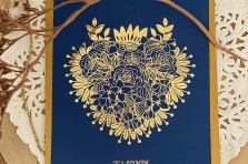 Carte postale "Ex-voto fleuri" doré