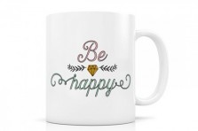 Mug "Be happy" Créabisontine