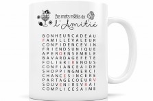 Mug céramique "Les mots mêlés de l'Amitié"