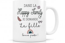 Mug en porcelaine "Happy Family la fille"