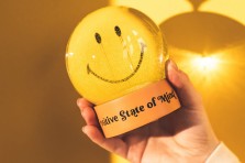 Boule à paillettes Smiley