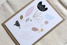 Carte postale sylvestre - motif forêt automnale