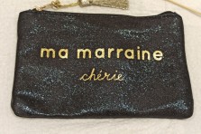 Pochette brillante "Ma marraine chérie"