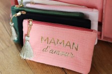 Pochette "Maman d'amour" - Gaze de coton