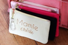 Pochette "Mamie chérie" - Gaze de coton