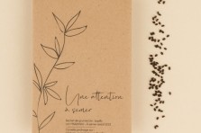 Sachet de graines "Une attention à  semer" - Basilic Genovese