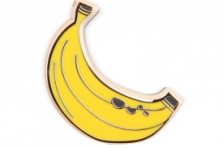 Pin's émaillé doré banane