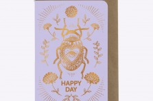 Carte Happy Day Scarabée