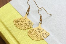 Boucles Ginkgo courtes dorées