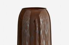 Petit vase rétro en verre marron