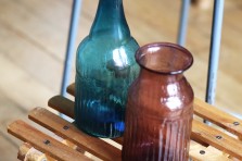 Vase en verre recyclé - Bleu ou Violet