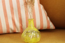 Vase en verre recyclé - Jaune