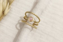 Bague Victoria dorée et pierre