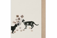 Carte double + enveloppe kraft : Cats & Rabbit