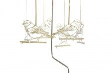 Bougeoir carrousel XL Oiseaux - Doré