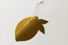 Citron en métal à  suspendre
