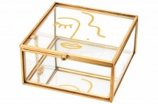 Boîte à bijoux en verre - Visage abstrait