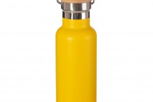 Bouteille inox et bambou jaune