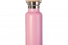 Bouteille inox et bambou rose