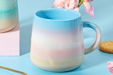 Mug Pastel - dégradé bleu & rose