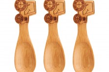 Set de 3 cuillères enfant bambou tracteur
