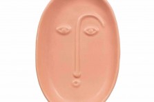 Vide-poche visage rose mat