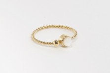 Bague Spoutnik dorée Nacre