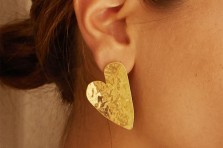 Boucles d'oreilles Coracao dorées