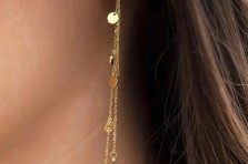 Boucles d'oreilles créoles Confettis dorées