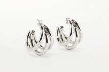 Boucles d'oreilles Trilogy acier