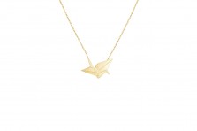 Collier Lazo origami plaqué or